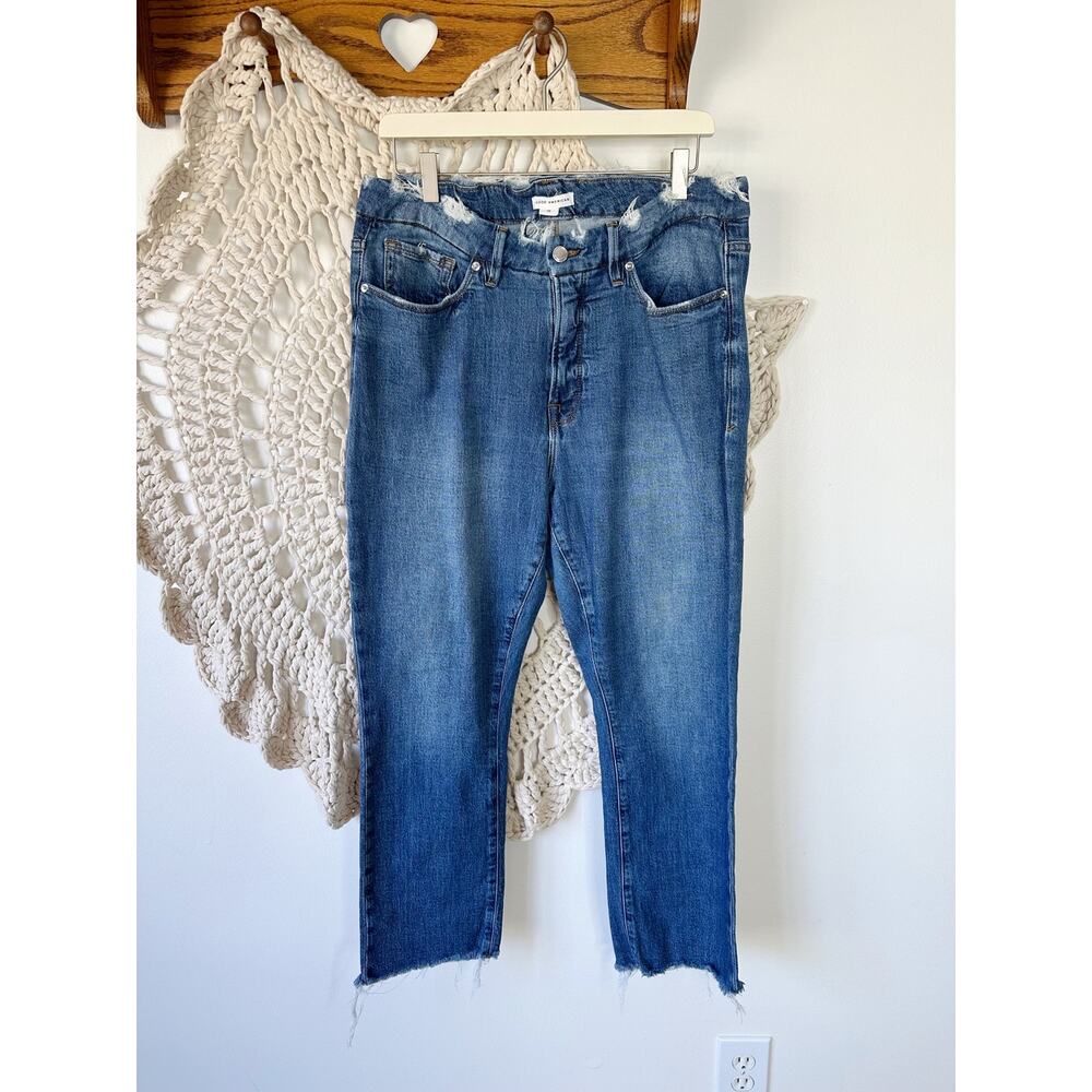 Good American Good Legs Straight Jeans Size 15